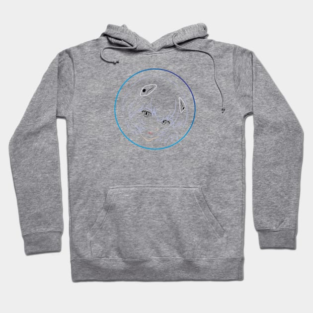 Rei Ayanami's Face - 01A Hoodie by SanTees